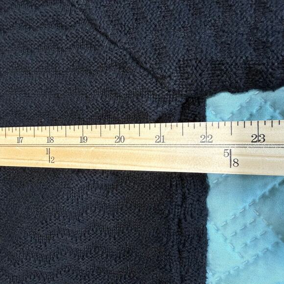 Chico's Womens Cardigan Sweater Size 3 XL 16 Black Leopard Ruffle Lace Trim Work - Picture 9 of 10